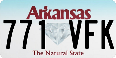 AR license plate 771VFK