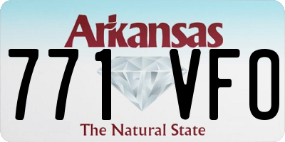AR license plate 771VFO