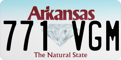 AR license plate 771VGM