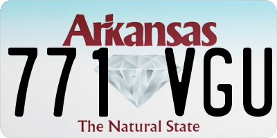 AR license plate 771VGU