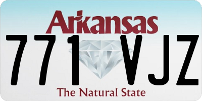 AR license plate 771VJZ