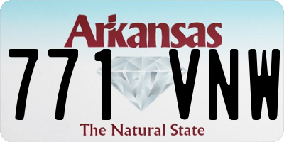 AR license plate 771VNW