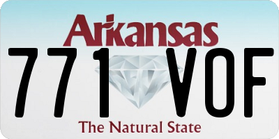 AR license plate 771VOF