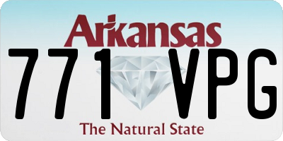 AR license plate 771VPG