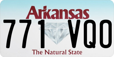 AR license plate 771VQO