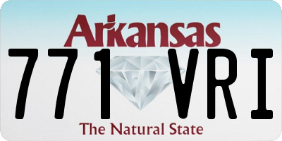 AR license plate 771VRI