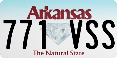 AR license plate 771VSS