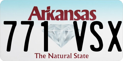 AR license plate 771VSX