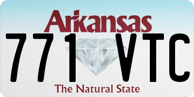 AR license plate 771VTC