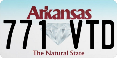 AR license plate 771VTD