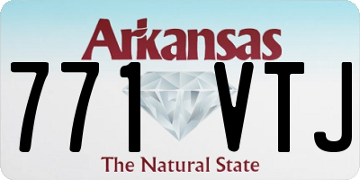 AR license plate 771VTJ