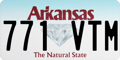AR license plate 771VTM