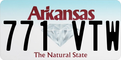 AR license plate 771VTW