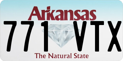 AR license plate 771VTX