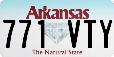 AR license plate 771VTY