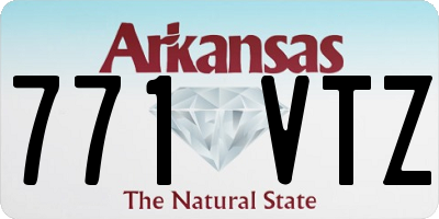 AR license plate 771VTZ