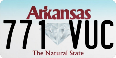 AR license plate 771VUC