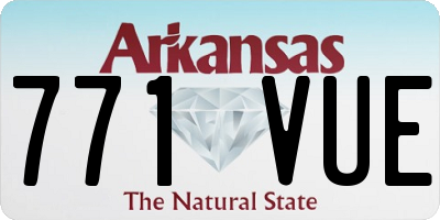 AR license plate 771VUE
