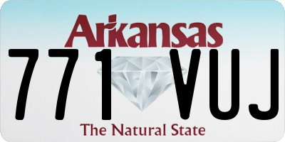 AR license plate 771VUJ