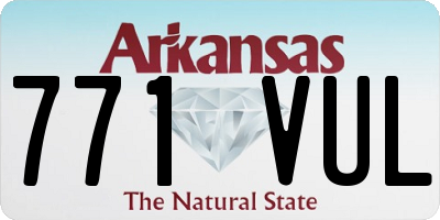 AR license plate 771VUL