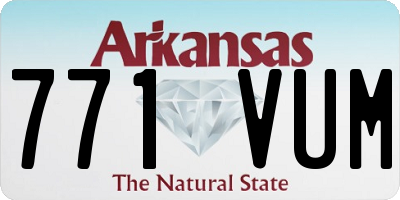 AR license plate 771VUM