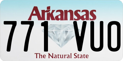 AR license plate 771VUO