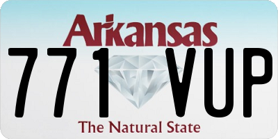 AR license plate 771VUP