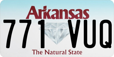 AR license plate 771VUQ