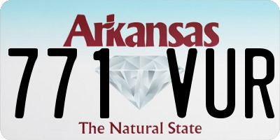AR license plate 771VUR