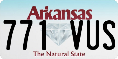 AR license plate 771VUS