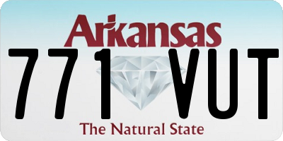 AR license plate 771VUT