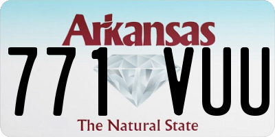 AR license plate 771VUU