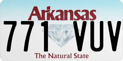 AR license plate 771VUV