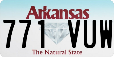 AR license plate 771VUW