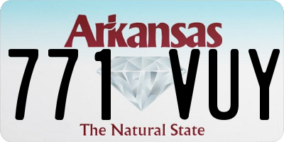 AR license plate 771VUY