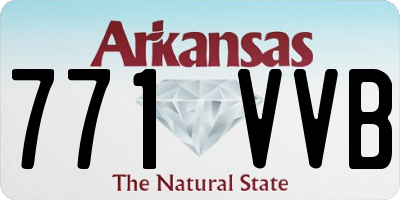 AR license plate 771VVB