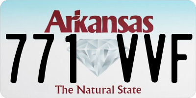 AR license plate 771VVF