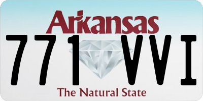 AR license plate 771VVI