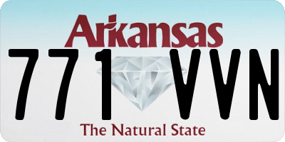 AR license plate 771VVN