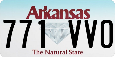 AR license plate 771VVO