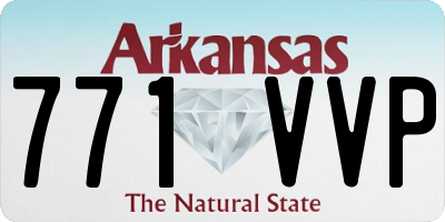AR license plate 771VVP