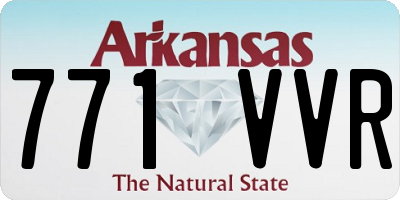 AR license plate 771VVR