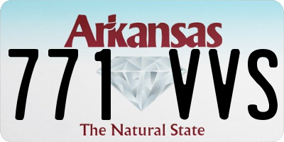 AR license plate 771VVS