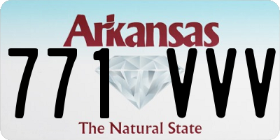 AR license plate 771VVV