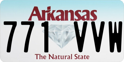 AR license plate 771VVW
