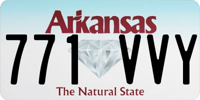 AR license plate 771VVY