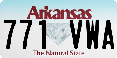 AR license plate 771VWA