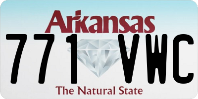 AR license plate 771VWC