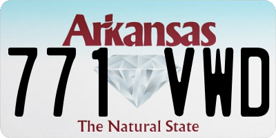 AR license plate 771VWD
