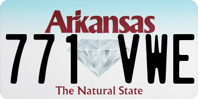 AR license plate 771VWE